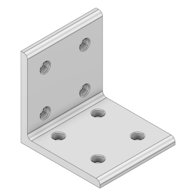 MODULAR SOLUTIONS ANGLE BRACKET&lt;BR&gt;60MM TALL X 60MM WIDE WITH STAINLESS STEEL HARDWARE